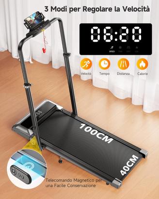 Tapis Roulant Pieghevole 12km/h con App