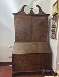 Bureau Bookcase Antico in Mogano - Epoca del 1800