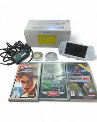 PSP- Sony PSP 1000 White Ceramic-Value Pack Bianco
