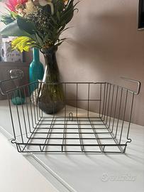 Cestello metallico portaoggetti organizer