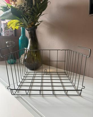 Cestello metallico portaoggetti organizer