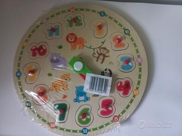 Playtive - Puzzle orologio in legno