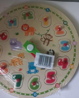 Playtive - Puzzle orologio in legno
