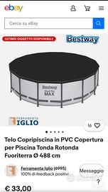 telo piscina tonda 4x4  