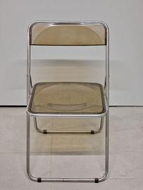 Sedia pieghevole vintage trasparente stile Pila