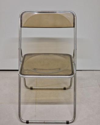 Sedia pieghevole vintage trasparente stile Pila