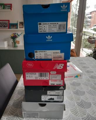 Scatole scarpe nike adidas new balance