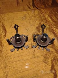 Coppia candelieri ottone