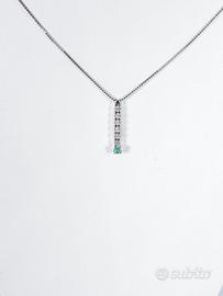 Collana con smeraldo e diamanti
