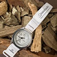 Moonswatch bianco custom – Cassa in acciaio, NUOVO