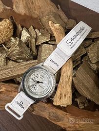 Moonswatch bianco custom – Cassa in acciaio, NUOVO