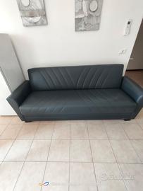 Divano letto in pelle