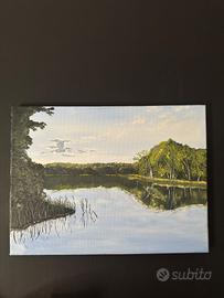 Dipinto acrilico su tela  Paesaggio  30x40 cm