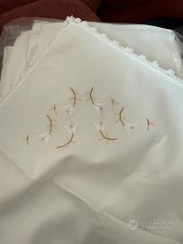 Tovaglietta vintage in cotone bianco, di qualità