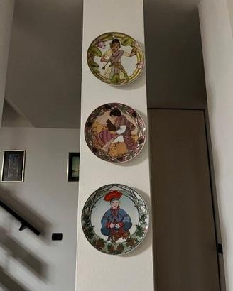 Set 3 Piatti Decorativi Ceramica