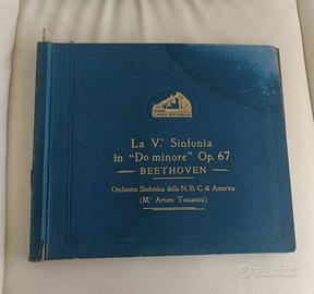 Cofanetto 78giri Beethoven V Sinfonia Toscanini