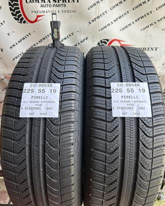 2 PNEUMATICI 225/55 R19 PIRELLI 4 STAGIONI 75%