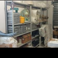 Libreria arredamento ferro smaltata grigio chiaro