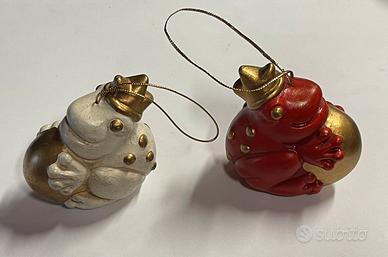 Coppia addobbi natale Thun principe ranocchio