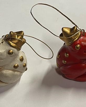 Coppia addobbi natale Thun principe ranocchio