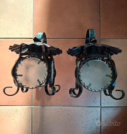 Coppia di applique in ferro