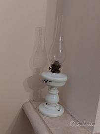 lampada a olio opalina francese