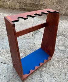 Rastrelliera portarucili in legno