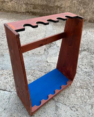 Rastrelliera portarucili in legno