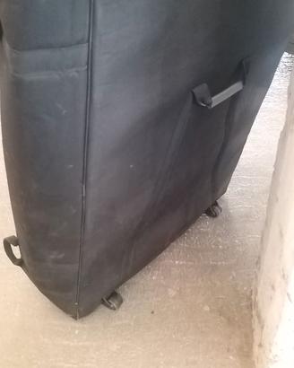 Porta bici in tessuto da tetto con cerniera ruote