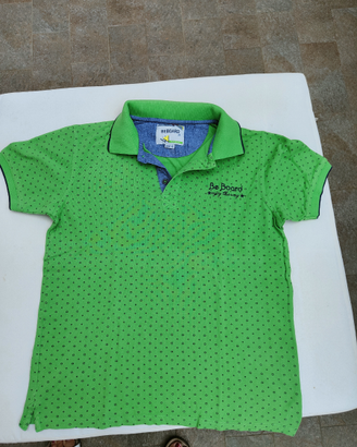 Polo verde brillante tg XL (10-13 anni) marca Be B