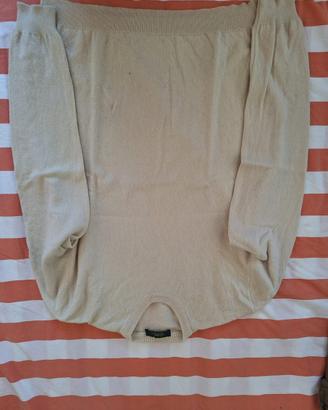 Maglioncino in cashmere panna