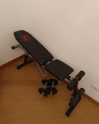 Panca fitness inclinabile + 2 manubri