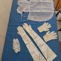 Lotto completo intimo, guanti, giarrettiera 