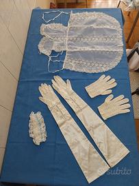 Lotto completo intimo, guanti, giarrettiera 