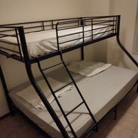 struttura letto a ponte completo di materassi