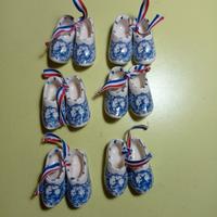6 coppie zoccoli olandesi ceramica 