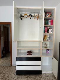 Mobile guardaroba libreria- con cassetti e ante
