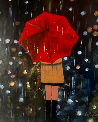 QUADRO: L’ombrello rosso