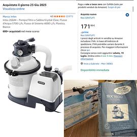 Pompa Filtro a sabbia Intex + piscina