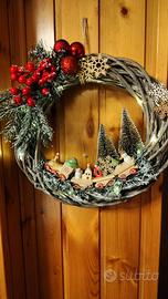 Ghirlanda natalizia con trenino