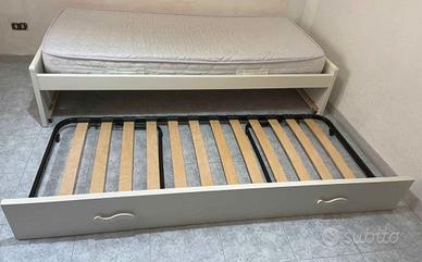 letto singolo con doppio letto estraibile + mater.