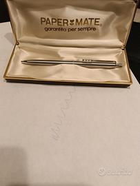 Penna Paper Mate Vintage Acciaio Inox - Scatola Or