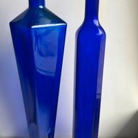 2 vasi Alto 32 cm blu marchio officine Murano
