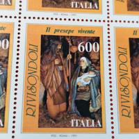 Foglio 50 Francobolli Ita 1991 Il Presepe Vivente