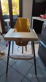 seggiolino con vassoio