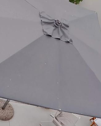 Ombrellone quadrato 3x3 in alluminio anodizzato