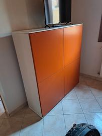 credenza moderna arancio