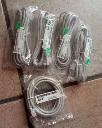 Lotto 5 cavi patch RJ45 nuovi