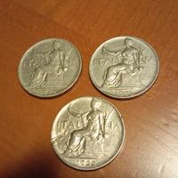 3 Lire Italia 1922 1923 Vittorio Emanuele III