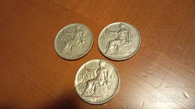 3 Lire Italia 1922 1923 Vittorio Emanuele III